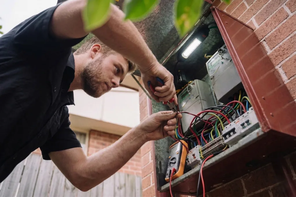 Longueville electrician performing electrical work